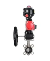 Затвор дисковый поворотный DN.ru WBV3232V-2W-Fb-H Ду200 Ру16, корпус - нерж.сталь 316L, диск - нерж.сталь 316L, Viton с пневмоприводом PA-DA-130, пневмораспределителем 4M310-08 AC220V, БКВ APL-510N EX, ручным дублером MON3-700-T38-ISO, БПВ AFC2000