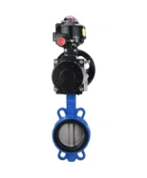 Затвор дисковый поворотный DN.ru WBV1132N-2W-Fb-H Ду125 Ру16, корпус - чугун GG25, диск - нержавеющая сталь 316L, уплотнение - NBR, с пневмоприводом DN.ru PA-DA-105-1 двойного действия, с БКВ APL-510N-EX