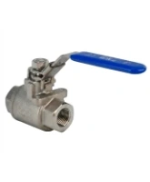Кран шаровой DN.ru BV3232P(2pc)-FP-T-H Ду10 Ру140 полнопроходной двухходовой, нержавеющая сталь 316, внутренняя резьба, уплотнение - PTFE, ручка-рычаг