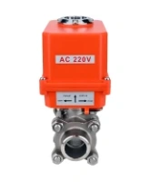Кран шаровой DN.ru BV3232P(3pc)-FP-W-ISO-H WDVF Ду25 Ру63 полнопроходной, трехсоставной, корпус - нержавеющая сталь 316, уплотнение - PTFE, под приварку, с 1/4-оборотным электроприводом DN.ru QT-N-003EM-O1-220VAC-У1 MINI