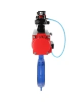 Затвор дисковый поворотный DN.ru WBV1132N-2W-Fb-H Ду200 Ру16, корпус - чугун GG25, диск - нержавеющая сталь 316L, уплотнение - NBR, с пневмоприводом PA-SA-160, пневмораспределителем 4M310-08 AC220V, БКВ APL-210N, БПВ AFC2000