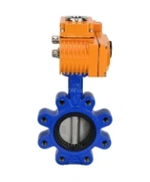 Затвор дисковый поворотный DN.ru WBV1631E-2W-Fb-H Ду100 Ру16 LUG корпус - чугун QT450, диск - нержавеющая сталь 304, уплотнение - EPDM, межфланцевый, с электроприводом DN.ru QT-N-010EM-B1-220VAC-У1 HARK