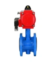 Затвор дисковый поворотный DN.ru WBV1313E-2W-F-H Ду100 Ру16 фланцевый, корпус - чугун GGG40, диск - чугун GGG40, уплотнение - EPDM, с пневмоприводом DN.ru PA-DA-105 и пневмораспределителем DN.ru 4M310-08 AC220V