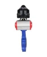 Затвор дисковый поворотный DN.ru WBV1616E-2W-Fb-H Ду100 Ру16 LUG корпус - чугун QT450, диск - чугун QT450, уплотнение - EPDM, с пневмоприводом DN.ru PA-DA-083, пневмораспределителем 4M310-08 AC220V и БКВ APL-510N EX