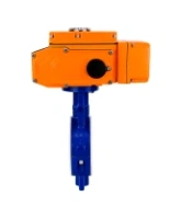 Затвор дисковый поворотный DN.ru WBV3434Pf-2W-Fb-H Ду65 Ру16 корпус - углеродистая сталь WCB, диск - углеродистая сталь WCB, футерованный PTFE, уплотнение - PTFE, с электроприводом DN.ru QT-N-005EM-B1-220VAC-У1-HARK