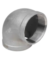Отвод (уголок) DN.ru ВР-ВР-304 1/2″ Ду15 Ру16 угол 90°, корпус - нержавеющая сталь 304, присоединение - внутренняя / внутренняя резьба