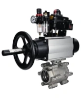 Кран шаровой DN.ru BV3232P(3pc)-FP-SW-ISO-H Ду100 Ру63 полнопроходной, корпус - нержавеющая сталь SS316, под приварку, с пневмоприводом PA-DA-105-1, пневмораспределителем 4M310-08 DC24V, БКВ APL-410N EX, БПВ AFC2000