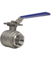 Кран шаровой DN.ru BV3232P(2pc)-FP-T-ISO-H Ду65 Ру40 полнопроходной двухходовой, нержавеющая сталь 316, внутренняя резьба, уплотнение - PTFE, с ISO-фланцем и рукояткой, 17х17, F07/F10
