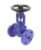 Клапан запорный сильфонный DN.ru VSO1121M-F-S Ду25 Ру16, фланцевый, корпус - чугун GG25, уплотнение - металл, управление - штурвал