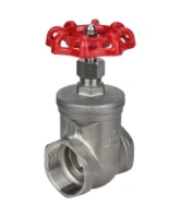 Задвижка клиновая DN.ru GVWR3131M-2W-T-S Ду15 Ру16 резьбовая, шпиндель - выдвижной, корпус - нержавеющая сталь SS304, клин - нержавеющая сталь SS304, уплотнение - металл, управление - штурвал