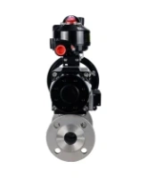Кран шаровой DN.ru BV3131P(3pc)-FP-F-ISO-H Ду100 Ру16 полнопроходной трехсоставной, фланцевый, нержавеющая сталь 304, уплотнение - PTFE, 22х22, F10, WDVF, пневмопривод PA-DA-105-1, пневмораспределитель 4M310-08 AC220V, БКВ APL-510N EX и БПВ AFC2000