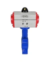 Затвор дисковый поворотный DN.ru WBV1631E-2W-Fb-H Ду100 Ру16 LUG корпус - чугун QT450, диск - нержавеющая сталь 304, уплотнение - EPDM, с пневмоприводом DN.ru PA-DA-083
