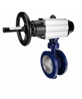 Затвор дисковый поворотный с тройным эксцентриситетом DN.ru WBV3EX-3431M-1W-F-ISO Ду100 Ру25, корпус - углеродистая сталь WCB, диск - нержавеющая сталь 304, уплотнение - METAL, с пневмоприводом PA-DA-105-1