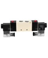 Пневмораспределитель DN.ru 4V320-10 AC220V 3/8″ бистабильный, пятиканальный, с двусторонним ЭМУ (подключение со шлангами)
