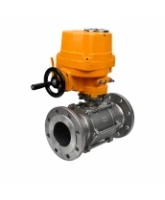 Кран шаровой DN.ru BV3131P(3pc)-FP-F-ISO-H Ду100 Ру16 полнопроходной трехсоставной, фланцевый, нержавеющая сталь 304, уплотнение - PTFE,  22х22, F10, WDVF, с электроприводом четвертьоборотным DN.ru взрывозащищенным QT-EX-020EM-O2-220VAC-У1