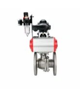 Кран шаровой DN.ru BV3232P(2pc)-FP-F-ISO-H Ду150 Ру16, 24х24, полнопроходной фланцевый, корпус - нержавеющая сталь SS316, уплотнение - PTFE, с пневмоприводом PA-DA-140, пневмораспределителем 4M320-08 AC220V, БКВ APL-210N и БПВ AFC2000