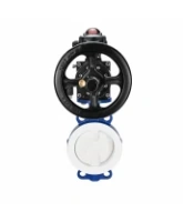 Затвор дисковый поворотный DN.ru WBV3434Pf-2W-Fb-R Ду200 Ру16, корпус - углеродистая сталь WCB, диск - углеродистая сталь WCB, футерованный PTFE, уплотнение - PTFE, с пневмоприводом PA-DA-105-1, пневмораспределителем 4M310-08 AC220V и БКВ APL-210N