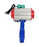 Затвор дисковый поворотный DN.ru WBV1631E-2W-Fb-H Ду50 Ру16 LUG межфланцевый, корпус - чугун QT450, диск - нержав.сталь AISI 304, уплотнение - EPDM, с пневмоприводом PA-SA-083, пневмораспределителем 4M310-08 220В NAMUR и магнитным переключателем ALS200D