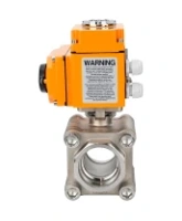 Кран шаровой DN.ru BV3232P(3pc)-FP-SW-ISO-H Ду80 Ру63 полнопроходной, корпус - нержавеющая сталь SS316, под приварку, с электроприводом DN.ru QT-N-015EM-O1-380VAC-У1 HARK