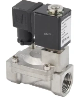 Клапан электромагнитный DN.ru VS431-ET-NC-24VAC 3/4″ Ду20 Ру16 пилотного действия двухходовой, корпус - сталь нержавеющая 304, присоединение - внутренняя резьба, уплотнение - EPDM, нормально-закрытый, катушка - 24В AC