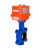 Затвор дисковый поворотный DN.ru WBV1616E-2W-Fb-H Ду50 Ру16 LUG корпус - чугун QT450, диск - чугун QT450, уплотнение - EPDM, межфланцевый, с электроприводом DN.ru QT-N-003EM-O1-220VAC-У1 MINI 220В