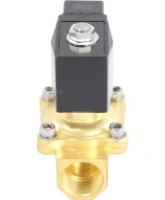 Клапан электромагнитный DN.ru VS200-VT-NC-220VAC 3/4″ Ду20 Ру10, соленоидный двухходовой, корпус - латунь, уплотнение - Viton, резьбовой, нормально-закрытый, прямого действия, катушка - 220В
