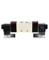 Пневмораспределитель DN.ru 4V320-08 AC220V 1/4″ бистабильный, пятиканальный, с двусторонним ЭМУ (подключение со шлангами)
