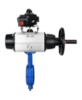 Затвор дисковый поворотный DN.ru WBV1432N-2W-Fb-H Ду125 Ру16, корпус - чугун GGG50, диск - нержавеющая сталь 316L, уплотнение - NBR, с пневмоприводом DN.ru PA-DA-105-1 двойного действия, пневмораспределителем 4M310-08 AC220V, БКВ APL-410N EX