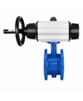 Затвор дисковый поворотный DN.ru WBV1331E-2W-F-H Ду50 Ру16 фланцевый, корпус - чугун GGG40, диск - нержавеющая сталь 304, уплотнение - EPDM, с пневмоприводом DN.ru PA-DA-105-1 и пневмораспределителем 4M310-08 AC220V