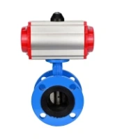 Затвор дисковый поворотный DN.ru WBV1313E-2W-F-H Ду100 Ру16 фланцевый, корпус - чугун GGG40, диск - чугун GGG40, уплотнение - EPDM, с пневмоприводом DN.ru PA-DA-105 двойного действия