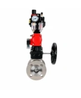Кран шаровой DN.ru BV3232P(2pc)-FP-F-ISO-H Ду150 Ру16, 24х24, фланцевый, полнопроходной, нержавеющая сталь SS316, PTFE, с пневмоприводом PA-DA-140, пневмораспределителем 4M310-08 AC220V, ручным дублером MON4-1200-T54-ISO, БПВ AFC2000, БКВ APL-510N-EX