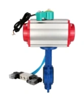 Затвор дисковый поворотный DN.ru WBV1132N-2W-Fb-H Ду125 Ру16 корпус - чугун GG25, диск - нержавеющая сталь 316L, уплотнение - NBR, с пневмоприводом PA-DA-105, пневмораспределителем 4V320-08 AC220V и магнитным переключателем ALS200D