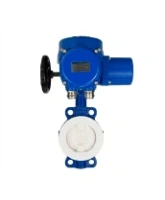 Затвор дисковый поворотный DN.ru WBV3434Pf-2W-Fb-H Ду80 Ру16 корпус - углеродистая сталь WCB, диск - углеродистая сталь WCB, футерованный PTFE, уплотнение - PTFE, с электроприводом DN.ru QT-N-010M-O2-220VAC-У1