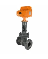 Задвижка клиновая 30с941нж DN.ru GVWR2134M-2W-F-ОСТ Ду200 Ру16 фланцевая, корпус - сталь 25Л, уплотнение - металл, c ОСТ-фланцем и голым штоком, с электроприводом DN.ru MT-N-030EM-O1-220VAC-У1 220В