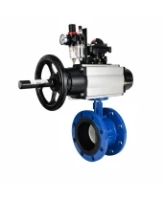 Затвор дисковый поворотный DN.ru WBV1331E-2W-F-H Ду50 Ру16 фланцевый, корпус - чугун GGG40, диск - нержавеющая сталь 304, уплотнение - EPDM, с пневмоприводом DN.ru PA-DA-105-1, 4M310-08 AC220V, APL-210N и AFC2000