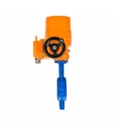 Затвор дисковый поворотный DN.ru WBV1413E-2W-Fb-H Ду100 Ру16, корпус - чугун GGG50, диск - чугун GGG40, уплотнение - EPDM, с электроприводом DN.ru QT-EX-010EM-O2-220VAC-У1