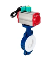 Затвор дисковый поворотный DN.ru WBV3434Pf-2W-Fb-R Ду200 Ру16 корпус - углеродистая сталь WCB, диск - углеродистая сталь WCB, футерованный PTFE, уплотнение - PTFE, с PA-DA-105, 4M310-08 AC220V и ALS200D