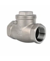 Клапан обратный DN.ru VCT3131-T 1 1/2″ Ду40 Ру16 ZGY резьбовой, поворотный, корпус - нержавеющая сталь CF8/AISI 304, диск - нержавеющая сталь CF8/AISI 304, уплотнение - PTFE