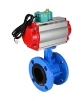 Затвор дисковый поворотный DN.ru WBV1331E-2W-F-H Ду50 Ру16 корпус - чугун GGG40, диск - нержавеющая сталь 304, уплотнение - EPDM, с пневмоприводом PA-DA-105 и магнитным переключателем ALS200D