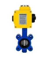 Затвор дисковый поворотный DN.ru WBV1631E-2W-Fb-H Ду100 Ру16 LUG корпус - чугун QT450, диск - нерж.сталь 304, уплотнение - EPDM, с электроприводом 1/4-оборотным QT-N-010EM-A1-220VAC-У1 HARK c датчиком обратн. связи и вход.управл. сигналом 4-20мА HARK