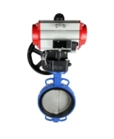 Затвор дисковый поворотный DN.ru WBV1413E-2W-Fb-H Ду300 Ру16, корпус - чугун GGG50, диск - чугун GGG40, уплотнение - EPDM, с пневмоприводом DN.ru PA-DA-140 двойного действия, пневмораспределителем 4M310-08 AC220V, ручным дублером MON4-1200-T54-ISO
