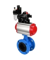 Затвор дисковый поворотный DN.ru WBV1313E-2W-F-H Ду100 Ру16 фланцевый, корпус - чугун GGG40, диск - чугун GGG40, EPDM, с пневмоприводом DN.ru PA-DA-105, пневмораспределителем DN.ru 4M310-08 AC220V, БКВ DN.ru APL-210N и БПВ DN.ru AFC2000