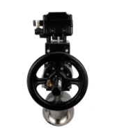 Кран шаровой DN.ru BV3232P(2pc)-FP-T-ISO-H Ду100 Ру40 полнопроходной двухходовой, нерж. сталь SS316, внутренняя резьба, PTFE, с пневмоприводом PA-DA-105-1 двойного действия и с электропневматич. поворотным позиционером YT-1000RSN без обратной связи