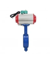 Затвор дисковый поворотный DN.ru WBV1432N-2W-Fb-H Ду40 Ру16 корпус - чугун GGG50, диск - нержавеющая сталь 316L, уплотнение - NBR, с пневмоприводом PA-SA-083, пневмораспределителем 4M310-08 AC220V и магнитным переключателем ALS200D