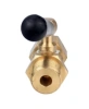 Кран запорный для манометра DN.ru BVPG0000P-3WT-T-H ВР/НР G1/2″-М20х1.5 Ду15 Ру25 трехходовой, резьбовой, корпус - латунь HPb57-3, шар - латунь HPb57-3, уплотнение - PTFE, с рукояткой