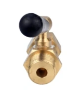 Кран запорный для манометра DN.ru BVPG0000P-3WT-T-H ВР/НР G1/2″-М20х1.5 Ду15 Ру25 трехходовой, резьбовой, корпус - латунь HPb57-3, шар - латунь HPb57-3, уплотнение - PTFE, с рукояткой