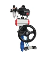 Затвор дисковый поворотный DN.ru WBV1413E-2W-Fb-H Ду150 Ру16, корпус - чугун GGG50, диск - чугун GGG40, EPDM, с пневмоприводом PA-DA-105, с пневмораспределителем 4V320-08 AC220V, с БКВ APL-410N EX, с ручным дублером MON3-700-T38-ISO, с БПВ AFC2000