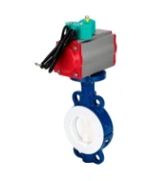 Затвор дисковый поворотный DN.ru WBV3434Pf-2W-Fb-R Ду200 Ру16 корпус - углеродистая сталь WCB, диск - углеродистая сталь WCB, футерованный PTFE, уплотнение - PTFE, с пневмоприводом PA-DA-105 и магнитным переключателем ALS200D