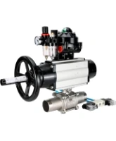 Кран шаровой DN.ru BV3232P(3pc)-FP-W-ISO-H LONG Ду80 Ру25, полнопроходной, трехсоставной, нержавеющая сталь 316, уплотнение - PTFE, под приварку, с пневмоприводом PA-DA-105-1, с пневмораспределителем 4V320-08 AC220V, БКВ APL-510N Ex, БПВ AFC2000