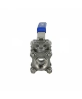 Кран шаровой DN.ru BV3232P(3pc)-FP-T-ISO-H 1 1/2″ Ду40 Ру40 полнопроходной, нержавеющая сталь AISI 316, резьбовой, с ISO фланцем и рукояткой